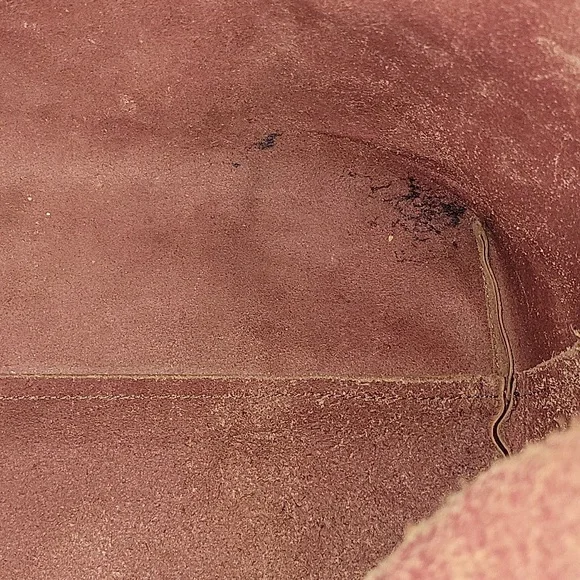 Large J.Crew Burgundy Striped Leather Tote Bag - Picture 14 of 14